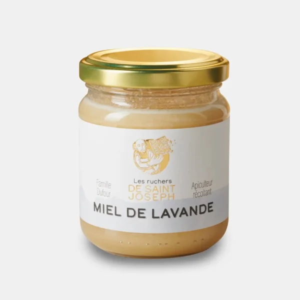 Pot de 250g de miel de lavande Drôme, Les Ruchers de Saint Joseph.