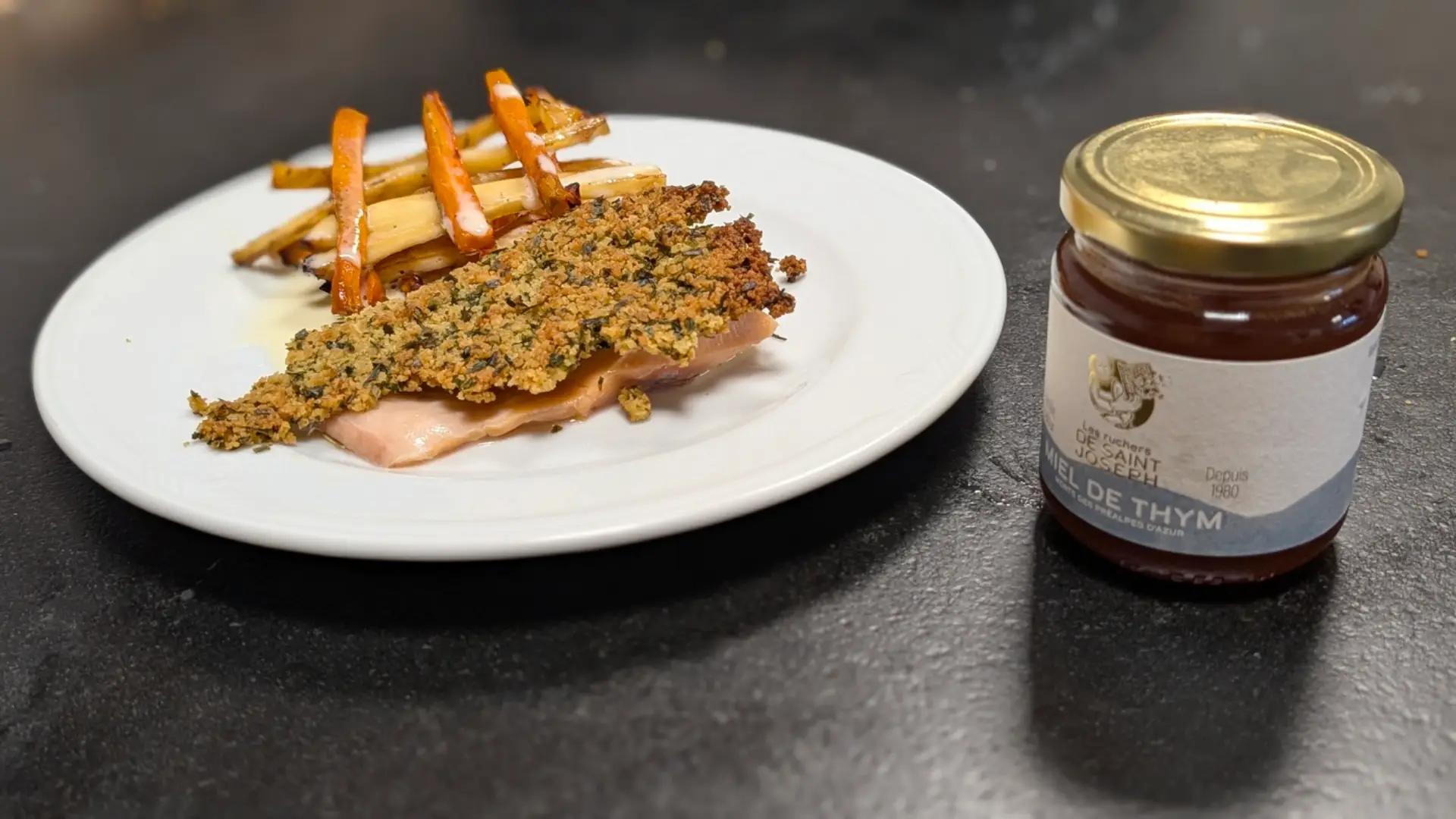 Recette de truite basse température au miel de thym des Ruchers de Saint Joseph